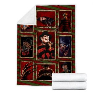 Horror Movie Blanket Character Freddy Michael Jason Fleece Blanket