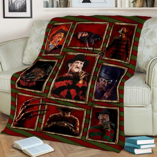 Horror Movie Blanket Character Freddy Michael Jason Fleece