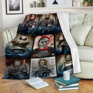 Horror Movie Blanket Horror Characters Freddy Michael Jason Halloween