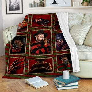 Horror Movie Blanket Character Freddy Michael Jason Fleece