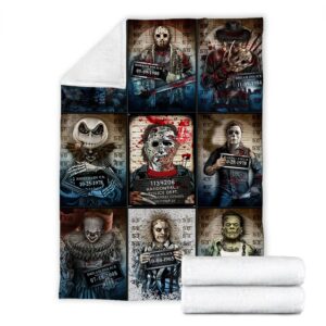 Horror Movie Blanket Horror Characters Freddy Michael Jason Halloween