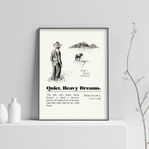 Zach Bryan Quiet Heavy Dreams Poster