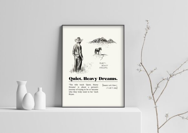 Zach Bryan Quiet Heavy Dreams Poster