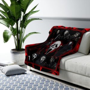 Horror Movie Watching Blanket Gift for Fan Ghostface