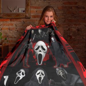 Horror Movie Watching Blanket Gift for Fan Ghostface