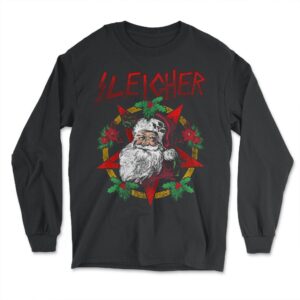 Sleigher Shirt Santa Claus Christmas Heavy Metal Gift