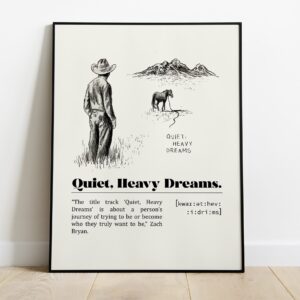 Zach Bryan Quiet Heavy Dreams Poster