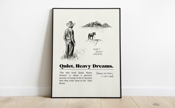 Zach Bryan Quiet Heavy Dreams Poster