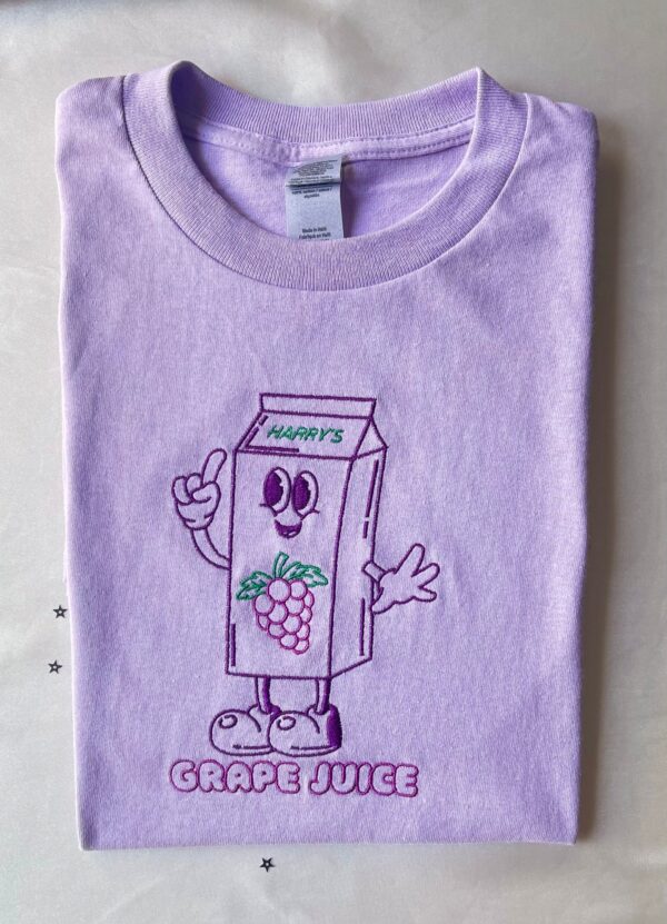 Harry Styles Embroidered Sweatshirt Grapejuice Gift For Fan