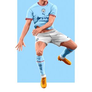 Erling Haaland Manchester City Poster Gift For Fan