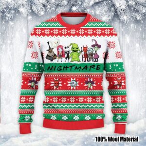 Horror Ugly Sweater Friends Nightmare Halloween Christmas Sweater