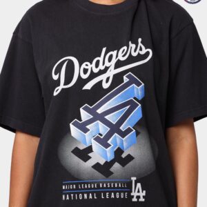 Dodger Champion Shirt Vintage Los Angeles Dodgers Drop Shadow Logo T-Shirt