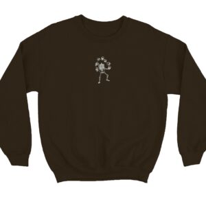 Vintage Embroidered Sweatshirt Inspired Skeleton Juggling Halloween