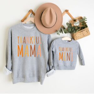 Thankful Mama Shirts Thanksgiving Mommy And Me Shirt