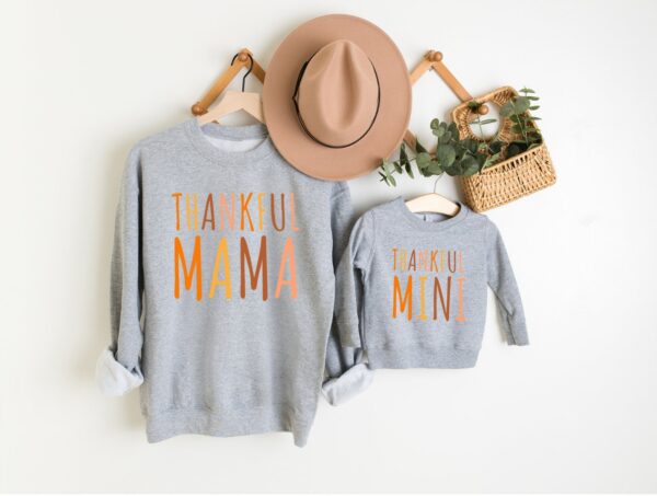 Thankful Mama Shirts Thanksgiving Mommy And Me Shirt