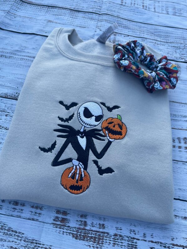 Vintage Embroidered Sweatshirt Inspired Pumpkin King Nightmare Before Christmas