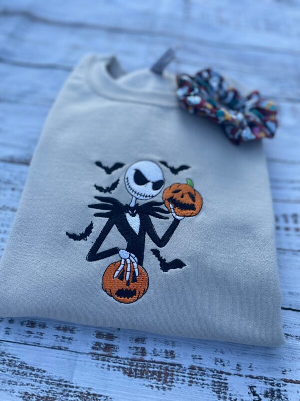 Vintage Embroidered Sweatshirt Inspired Pumpkin King Nightmare Before Christmas