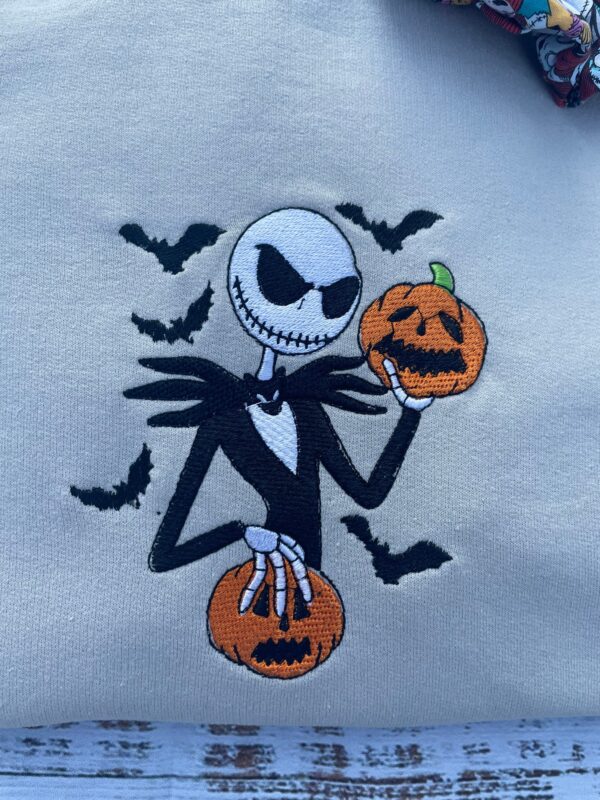 Vintage Embroidered Sweatshirt Inspired Pumpkin King Nightmare Before Christmas