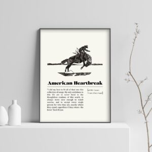 Zach Bryan American Heartbreak Poster Music Wall Art