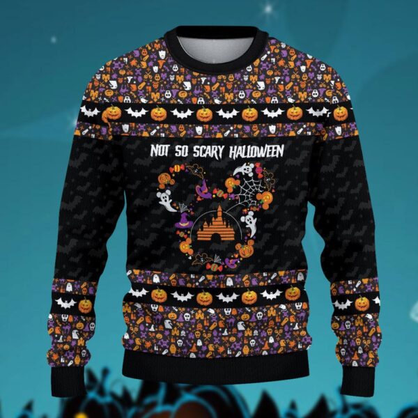 Horror Ugly Sweater Cute Disney Mickeys Not So Scary Halloween Sweater