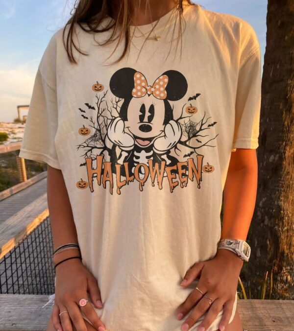 Vintage Disney Halloween Shirt Minnie Mickey