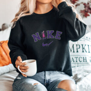 Vintage Embroidered Sweatshirt Inspired Nike And Skeleton Halloween