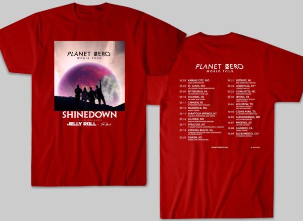 Shinedown Planet Zero World Tour 2022 T-Shirt