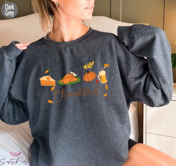 Thankful Mama Shirt Turkey Party Day Tee Sweatshirt Hoodie