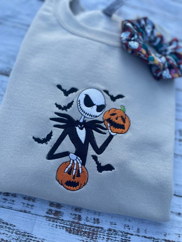 Vintage Embroidered Sweatshirt Inspired Pumpkin King Nightmare Before Christmas