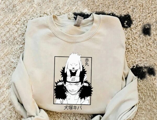 Naruto Shirt Hoodie Sweatshirt Kiba For Fan Anime