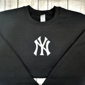 Vintage Embroidered Sweatshirt New York Yankees Logo Gift for Baseball Fan