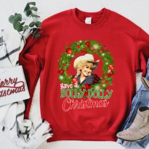 Holly Dolly Christmas Shirt Music Fan