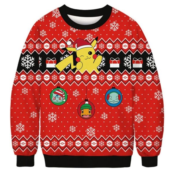 Ugly Anime Christmas Sweater Cute Pokemon Xmas Woolen