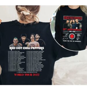 Red Hot Chili Peppers 2022 World Tour Shirt Return Of The Dream Canteen Album