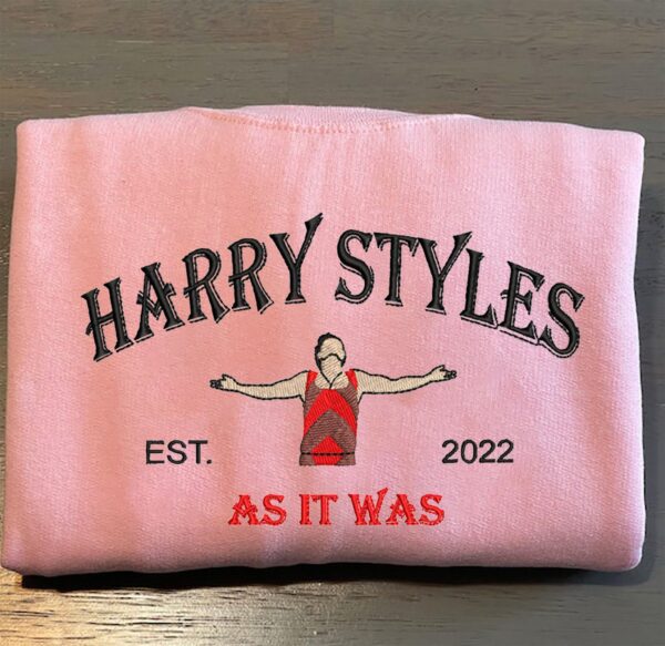 Harry Styles Embroidered Sweatshirt As It Was Style Fan Gift