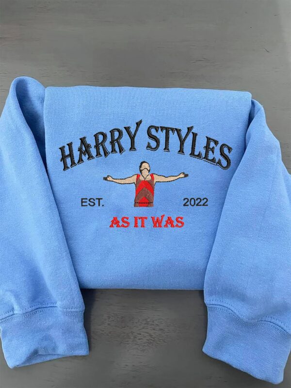 Harry Styles Embroidered Sweatshirt As It Was Style Fan Gift