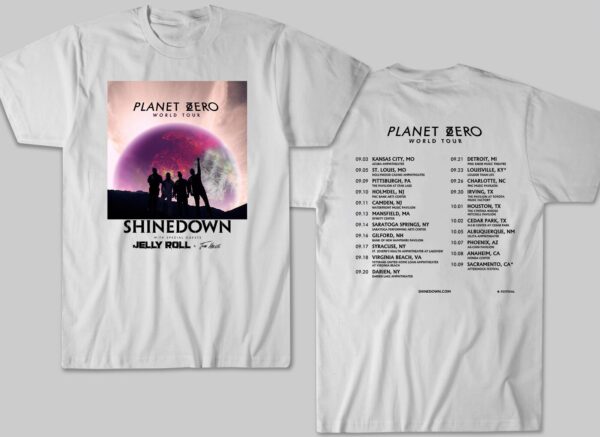 Shinedown Planet Zero World Tour 2022 T-Shirt