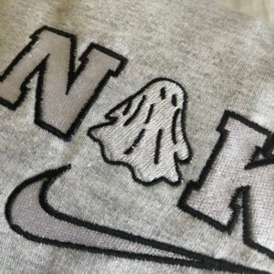 Vintage Embroidered Sweatshirt Inspired Nike Ghost Halloween