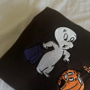 Vintage Embroidered Sweatshirt Inspired Casper The Friendly Ghost Halloween