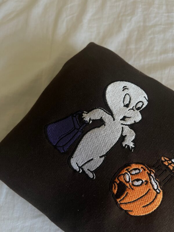 Vintage Embroidered Sweatshirt Inspired Casper The Friendly Ghost Halloween