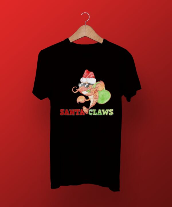 Santa Claws T-shirt Crustacean Merry Christmas