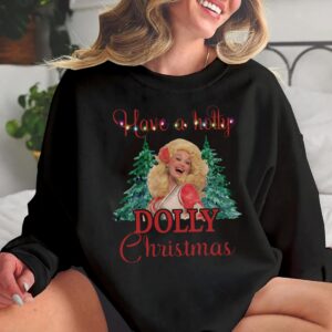 Holly Dolly Christmas Shirt Dolly Parton Christmas Tree Gift for Fan