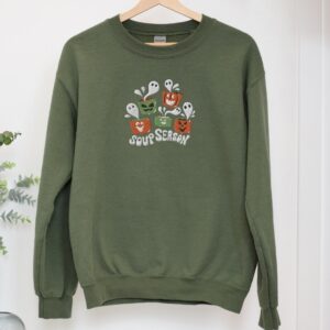 Vintage Embroidered Sweatshirt Inspired Soup Season for Halloween