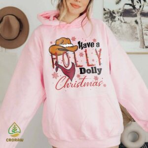 Holly Dolly Christmas Shirt Cowboy Country Music Sweatshirt Gift for Christmas