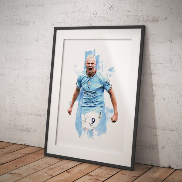 Erling Haaland Number 9 Manchester City Season 2022/2023 Poster