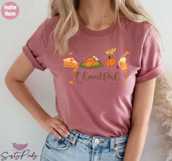 Thankful Mama Shirt Turkey Party Day Tee Sweatshirt Hoodie