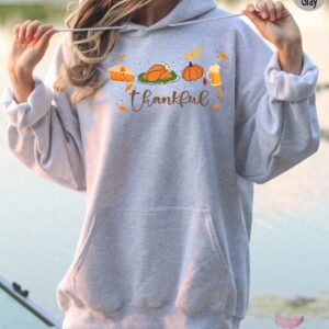 Thankful Mama Shirt Turkey Party Day Tee Sweatshirt Hoodie