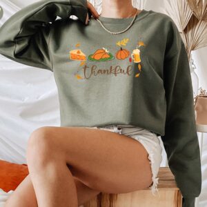 Thankful Mama Shirt Turkey Party Day Tee Sweatshirt Hoodie