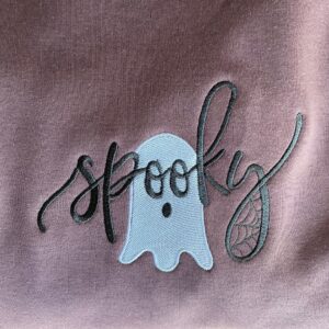 Vintage Embroidered Sweatshirt Inspired Embroidered Spooky Ghost Halloween