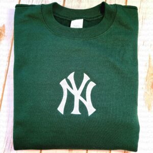 Vintage Embroidered Sweatshirt New York Yankees Logo Gift for Baseball Fan